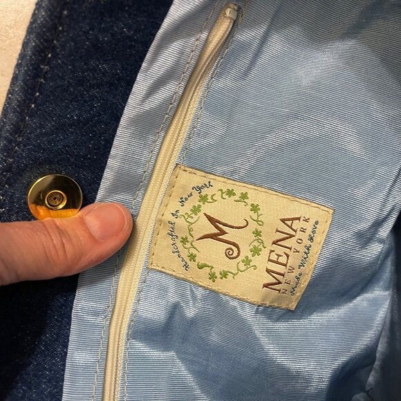 Mena denim small purse with leather handles - Picture 3 of 7